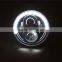 7" Round Hi/Lo Beam LED Headlights With Half Top Halo Ring Angel Eyes / Turn Signal Headlight For Jeep Wrangler JK TJ LJ
