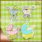 Express Wooden Fridge Magnet Home Decoration Baby Cart Shape