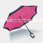 2016 New Design C Shape Handle Inverted Umbrella