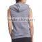 custom cotton french terry womens sleeveless hoody
