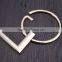 Guangzhou factory alloy GL-shaped handbag handle for tote bag