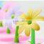 The hot sale cute flower shaped silicone suction lids for cups