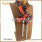 Wholesale women scarf fashion jewelry scarf with pendant