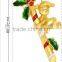 Gold Plated X'mas Little Boy Hugging Candy Cane Brooch