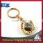 Promotional gift round shape dice spinning keychain