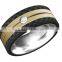 2016 best sales fashion carbon fiber inlay cz tungsten carbide rings