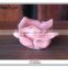 2016 new product hannmade ceramic white/pink rose tealight candle holder wholesale decoration