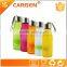 OEM logo 500ml frosted plastic lemon water bottle