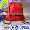 New recycle polyester strawberry shape folded drawstring bag