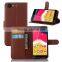 Fashion Litchi Texture Wallet PU Leather Flip Case Cover for Wiko Rainbow Jam With Card Slots, case for wiko rainbow jam