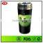 Eco-friendly 16 ounce insulated solid color travel mug with logo and lid
