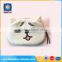 Simple design ladies girls fancy popular coin bag with cute cat cartoon pattern