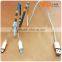 Get free sample long length colorful zipper usb cable 2 in 1 metal connector