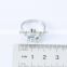 Fashion jewelry 18k white gold plated Bridal wedding ring 925 sterling silver big gemstone ring