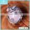 Fashion Natural Crystal Agate Silver Dragon Holding Goldstone Pendant Jewellery