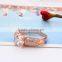 High quality real gold/silver plated alloy diamond jewelry wedding rings