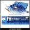 24 pcs cosmetic brush kit foundation brush set blue golden makeup brushes blue pu bag