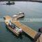 5.8m*2m galvanized steel frame with wood covered floating deck, marine walkway