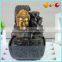 Cute Golden Buddha Water Fountain With Led Light