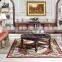 Deluxe Solid Wood Carved Living Room Furniture Set, Luxury Design Golden Sofa Chair