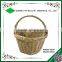 Handled woven custom colored wicker removable bicycle basket