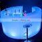Modern commerical high quality PE partable plastic LED bar counter with 16 colors change