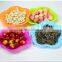 Food Garde Plastic Flower Shaped Fancy Christmas Small Snack Tray