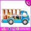 2017 New design funny animals wooden toy trucks for toddlers W04A335