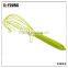 13014 silicone kitchenware egg whisk with rubber handle with holder