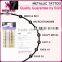 metallic tattoo gold temporary tattoos sticker Wholesale