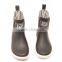 black upper white outsole no lace ankle low short rain wellies waterboots overboots gumboots rubber boot