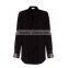 Tops Ladies Rayon Long Sleeve Black Sequin Cuff shirt blouse