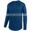 Youth Style Pullover Mens Train Shirts Long Sleeve Curved Bottom 100% Polyester Wicking Fleece Material
