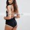 MGOO Fashion Manufacturing Custom Made Cut Back One Piece Swimsuit Printing Logo Swimwear White Piping