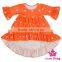 FAUX SUEDE High-Low Baby Fancy Outfits Garments Printed Ruffle Boutique Dresses Latest Frock Designs For Teenage Girls