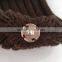 Myfur Top Quality Men Winter Wool Beanie Hat with Detachable Fox Fur Pom Pom