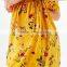 Best sell Thin Collect and high waist floral off-shoulder jumpsuit