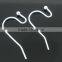 100 Pairs Silver Plated Ear Wire Hooks Earring Findings 21x12mm