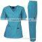 2014 hot sale medical uniform Missy fit V neck women's scrub set formal matching tops&pants