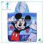 100%cotton velvet silk screen printed minnie beach towel with hood cap for children