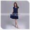 Bamboo Fiber Ladies knee above Summer Spring pleated Dress