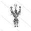 Mens Sport Charms Stainless Steel Dumbell Charm Bodybuilder Pendant Charms Fitness Necklace Jewelry