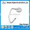 zinc alloy material engraved logo bag hanger hook blank for handbag