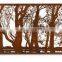 Laser cut bamboo corten indoor metal screens & water bubble wall