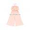 Baby Sleeveless Halter Pure Color Romper Bodysuit Clothes Outfits Jumpsuit