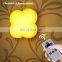 Clover shape light PIR motion sensor night light remote control temperature adjustment wall light modern