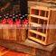 Rustic Stain Color 12 Bottles Solid Wooden Beer Crate With Handle