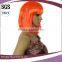 Cheap Short Straight Orange Color Bob Style Synthetic Party Wigs