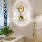 Tonghua Modern Round Glass Shell Metal Plate Wall Lamp Home TV Wall Hotel Corridor Bed Room Simple LED Light