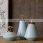 High temperature noverty home decoration ceramic jar with copper lid
